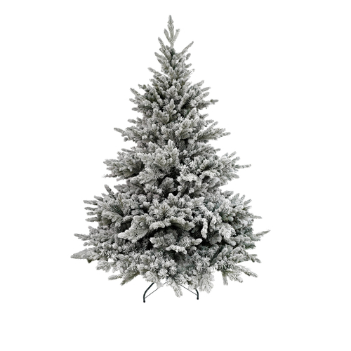 Urban 7 Ft Evergreen Fir Tree with Snow Green Decorative Seasonal Decor