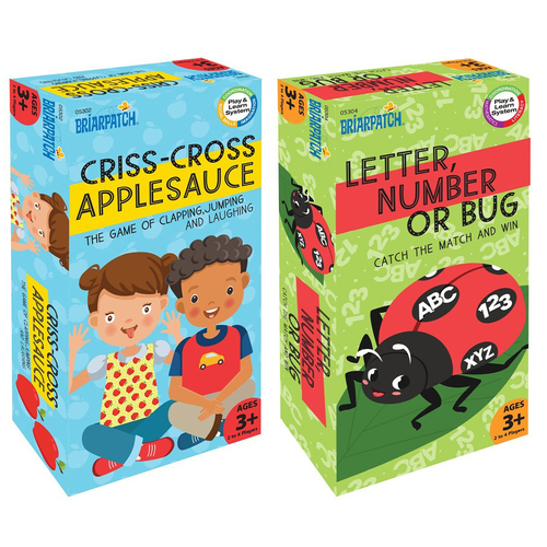 Briarpatch Criss-Cross Apple Sauce And Letter, Number or Bug 3+