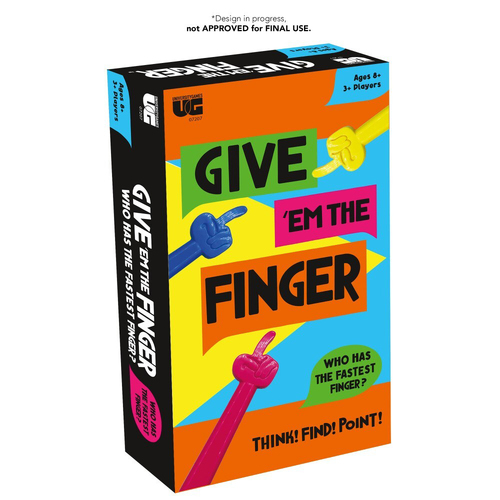 University Games Give 'Em The Finger Family Action Trivia Game 8+