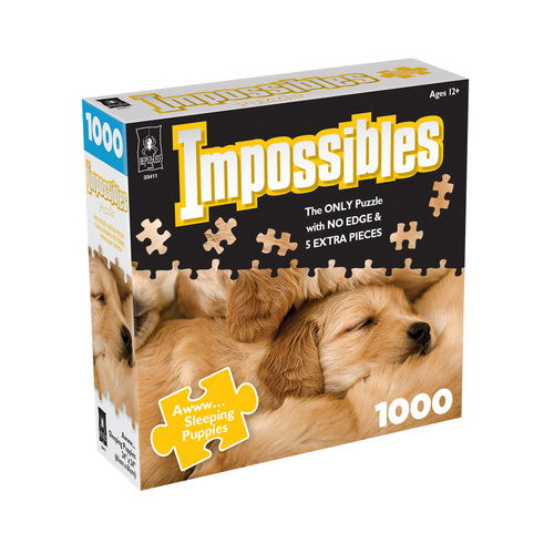 1000pc Impossibles Hasbro Aww Sleeping Puppies Puzzle Toy 12+