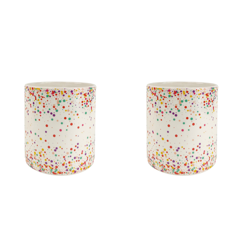 2x Urban Confetti 16cm Ceramic Planter Flower Pot - Medium