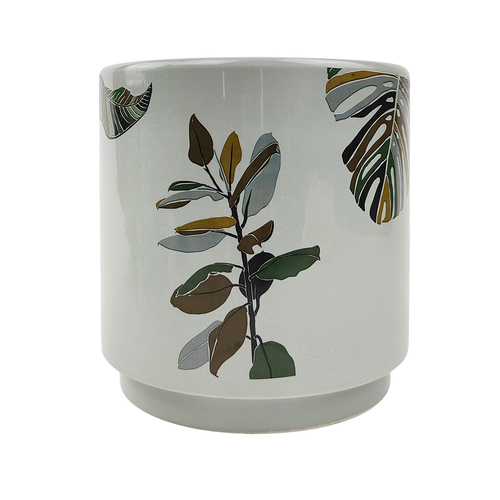 Urban 16cm Ivy Foliage Ceramic Planter Garden Pot Medium - Green