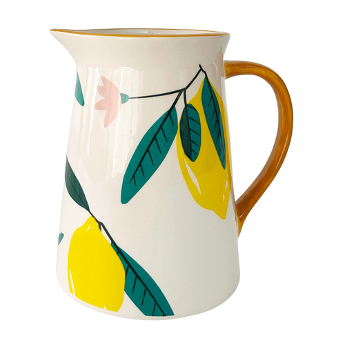 Urban 15cm Evergreen Ceramic Jug Home/Kitchen Pitcher - Green/Yellow