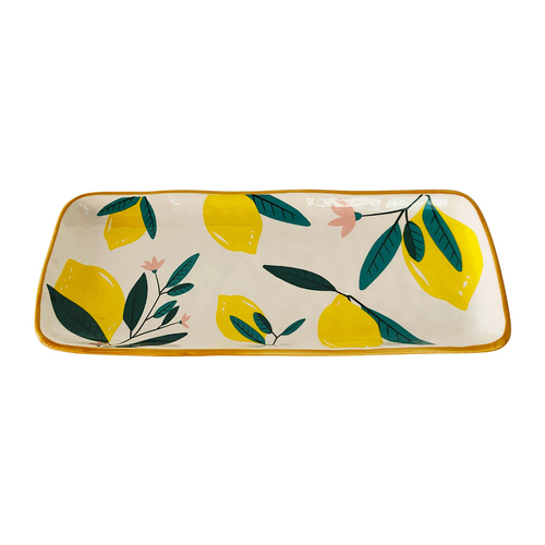 Urban 36cm Evergreen Ceramic Platter Home/Kitchen Plate - Green/Yellow