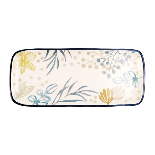 Urban 36cm Ceramic Summer Solstice Rectangle Platter - Blue 