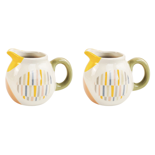 2x Urban Maldon Check 11cm Ceramic Mini Jug/Utensil Holder