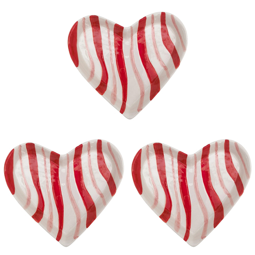 3PK Urban Heart Trinket Red Pink 14cm Decorative Home Decor