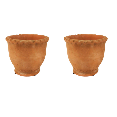 2x Urban Marie 13cm Ceramic Planter Pot Medium - Terracotta