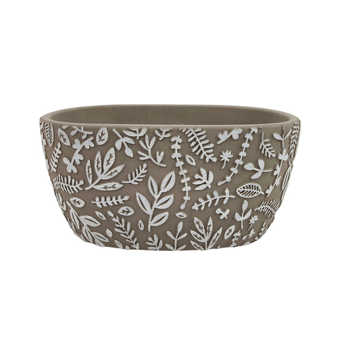 Urban Josie 23cm Ceramic Floral Planter Large - Grey/White