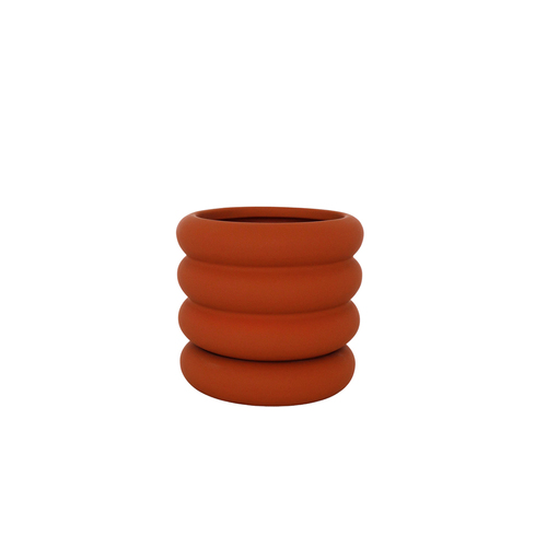 Urban Naomi Ring 13cm Ceramic Planter w/ Saucer Small - Orange