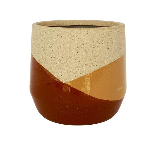 Urban 18cm Danieka Planter Garden Pot Small - Mustard/Sand