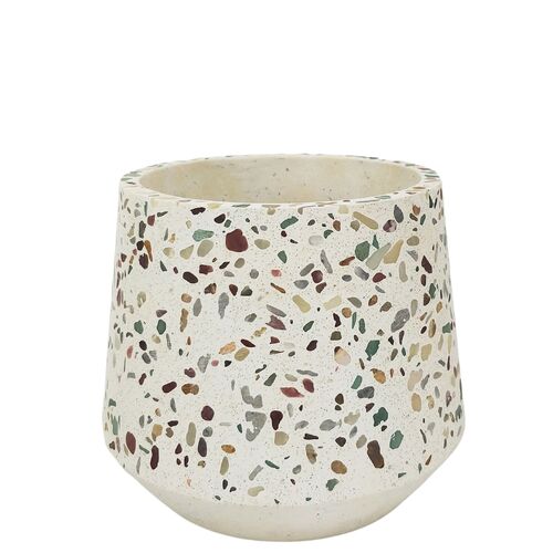 Urban 14cm Terrazzo Planter Garden Pot Small - Green/Mustard