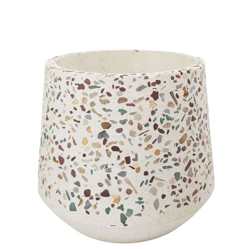 Urban 17cm Terrazzo Planter Garden Pot Medium - Green/Mustard