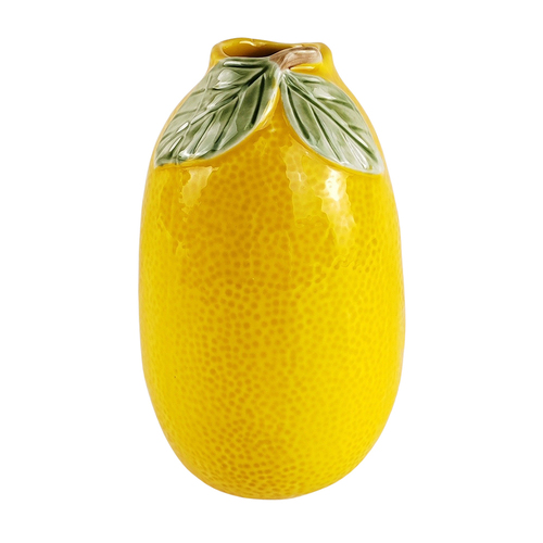 Urban Lemon 20.5cm Ceramic Flower Vase Home Decorative Pot - Yellow