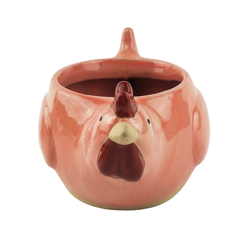 Urban Chicken 12cm Ceramic Planter Ornament Display Pot Medium - Pink