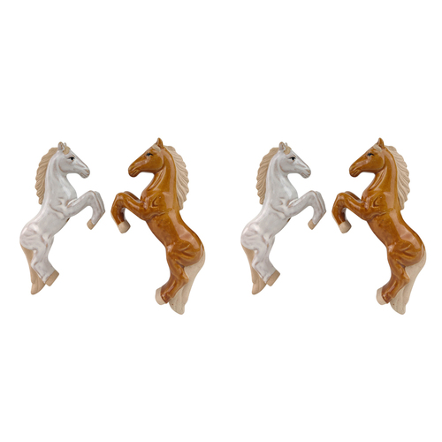 4x Urban 12cm Horse Ceramic Pot Hanger Garden Decor - Assorted