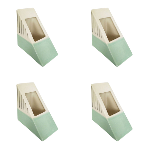 4x Urban Lilah Triangle 15cm Ceramic Planter Pot Small - Blue