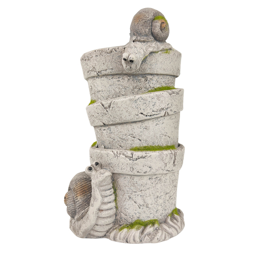 Urban Magnesia 35cm Snails w/ Pot Flower Planter - Grey