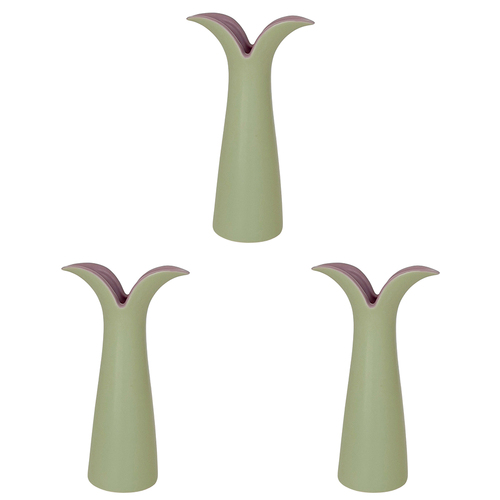 3PK Urban Groovy Stem Vase Green Purple 20cm Decorative Home Decor