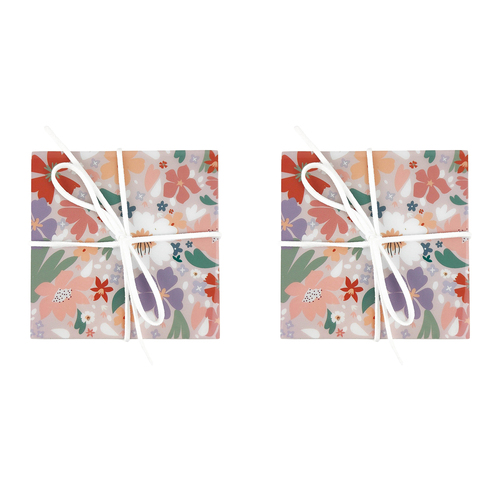 2x 4pc Urban Mae Floral 10cm Coasters Mug/Cup Drink Table Mat Set