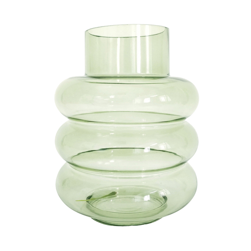 Urban 22cm Tommy Ring Glass Flower Vase Medium - Sage