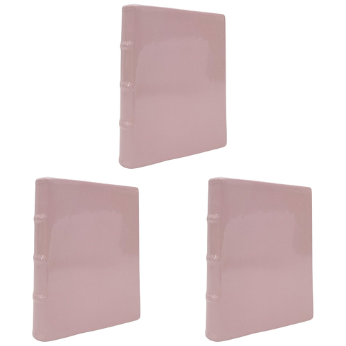 3PK Urban Book Vase Pink 21cm Decorative Home Kitchen/Lounge Decor