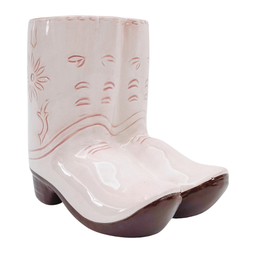 Urban Cowboy Boots Planter Pink 16cm Home Decorative Garden Decor