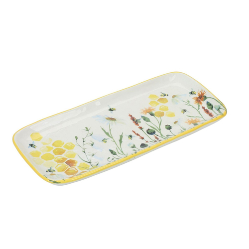 Urban Bee Meadow Platter Yellow 36x15cm Serveware Home Kitchen Decor