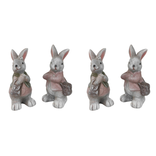 4x Urban 16cm Cute Bunny Ornament Garden Decor Medium - Assorted