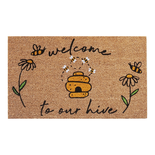 Urban 45x75cm Welcome To Our Hive Coir Doormat - Brown