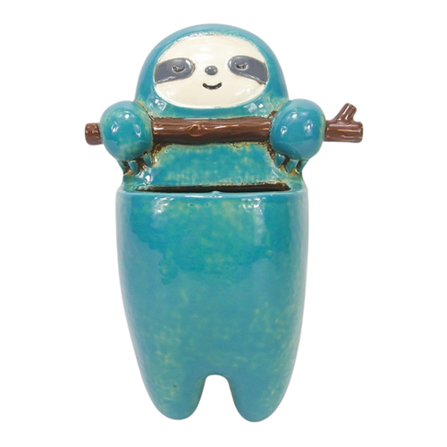 Urban Products Sloth Hanging Planter Turquoise 24cm