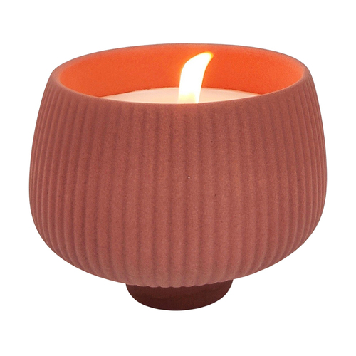 Urban Marlow Ripple Ceramic 225ml Vanilla Scented Candle - Pink