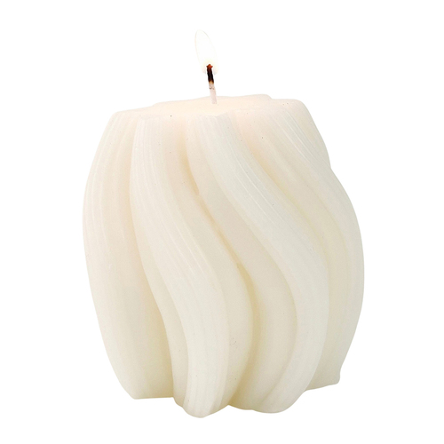 Urban Swirl 10cm Vanilla Scented Candle Home Fragrance - Cream