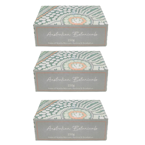 3PK Urban Australian Botanicals Emma Stenhouse Journey 150g Bar Soap - Green