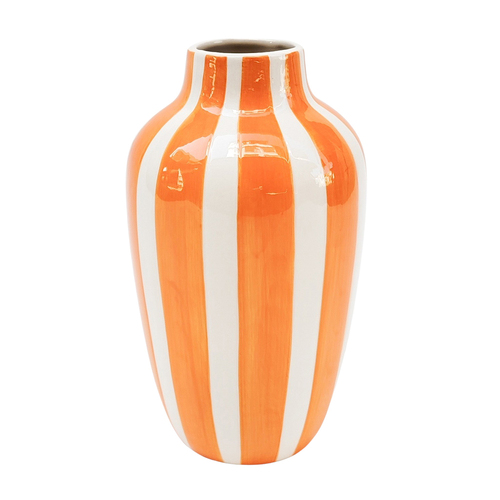 Urban Products Home Decor Halcyon Stripe Vase Orange 20cm