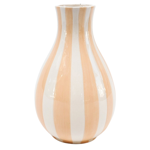 Urban Products Home Shelf Decor Stripe Vase Peach 18cm