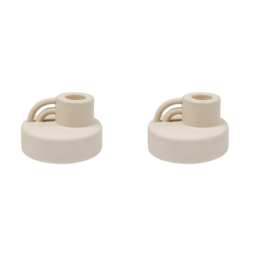 2PK Urban Products Arch Candle Holder Home Decor White 5cm