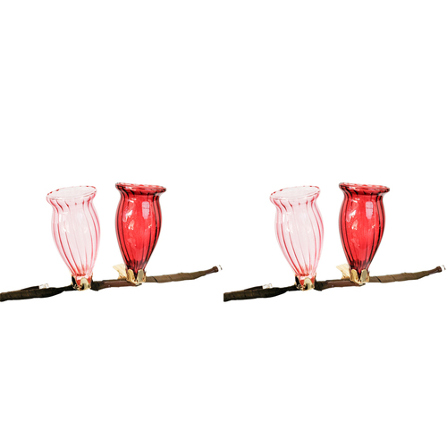 2x 2pc Urban Products Kinkora Flower Clip Vases Light