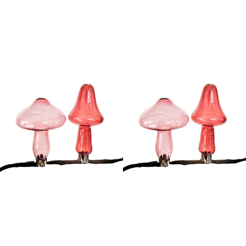 2x 2pc Urban Products Kinkora Toadstool Clip Vases Pink