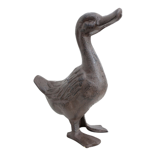 LVD Cast Iron 25cm Duck Jemima Ornament Sculpture Large - Brown