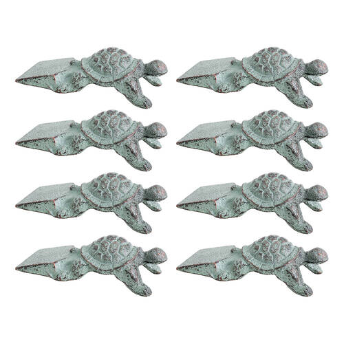 8PK LVD Doorstop Turtle Cast Iron Door Stopper 13cm Green