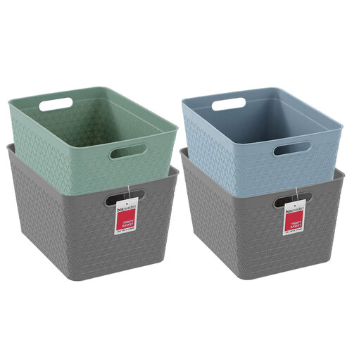 4PK Boxsweden Trinity 24x19.5cm Basket Assorted 