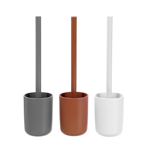 3x Boxsweden Bano Essentials 36x8cm Toilet Brush & Holder Set - Assorted