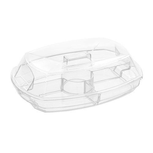 Lemon & Lime Crystal Chilled Serving Platter With Lid