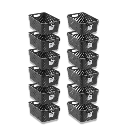 12PK Boxsweden Hudson Storage Basket 25.5x16cm Rectangle Small - Assorted