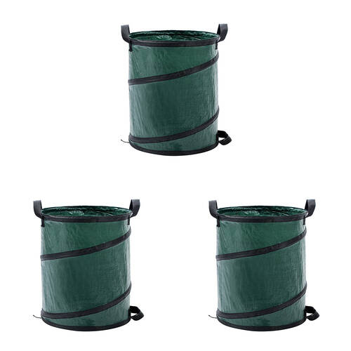 3PK Boxsweden Durable Garden Foldable/Pop Up Bag 98L 47x47x56cm