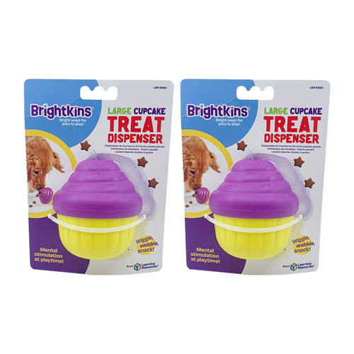 Brightkins Cupcake Treat Dispensing Dog Toy, Large