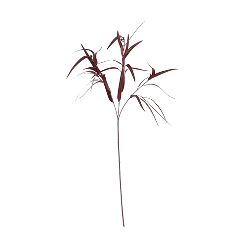 Urban Dried Look Artificial Flower 70cm Eucalyptus Leaves Stem - Maroon