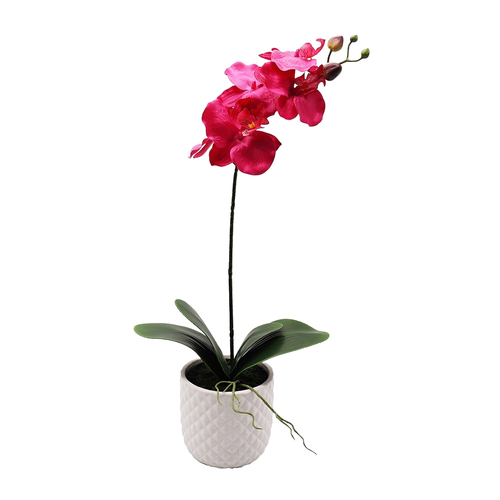 Urban Potted Artificial 51cm Orchid Flower Plant - Pink