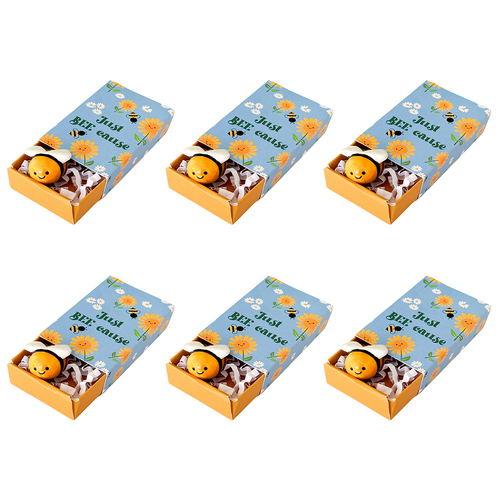 6PK Urban BEE Cause Matchbox Memory Blue 5cm Gift Keepsake Present